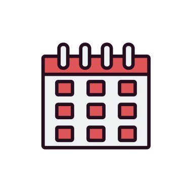Takvim simgesi, vektör illüstrasyon tasarımı