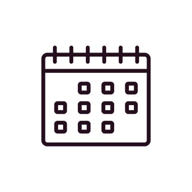Takvim web simgesi, ajanda illüstrasyonu 