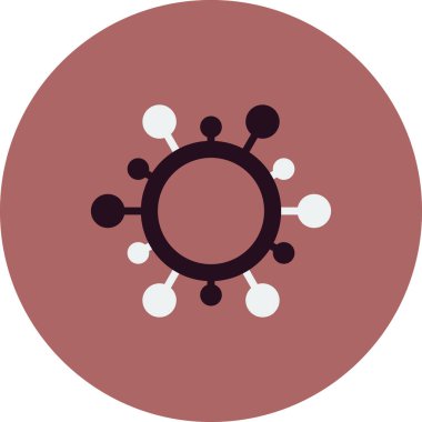 Covid simgesi, vektör illüstrasyonu