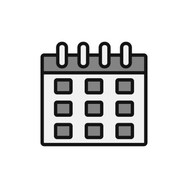 Takvim simgesi, vektör illüstrasyon tasarımı
