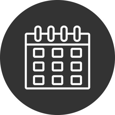 Takvim simgesi, vektör illüstrasyon tasarımı