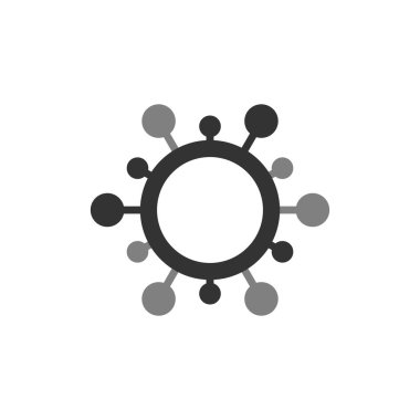 Covid simgesi, vektör illüstrasyonu