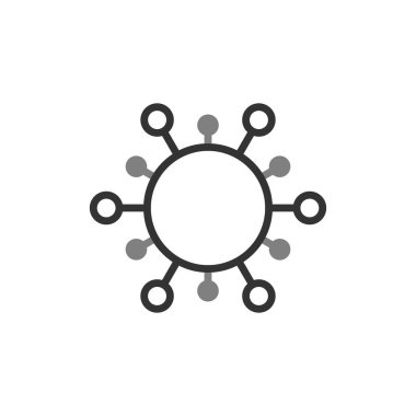 Covid simgesi, vektör illüstrasyonu