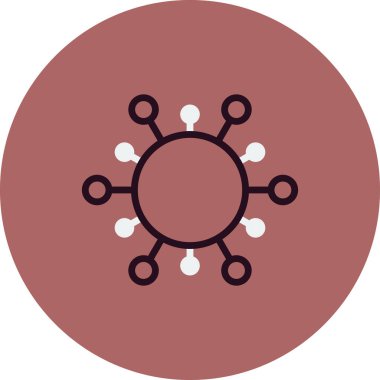 Covid simgesi, vektör illüstrasyonu