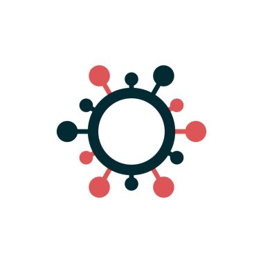 Covid simgesi, vektör illüstrasyonu