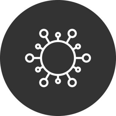 Covid simgesi, vektör illüstrasyonu