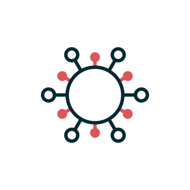 Covid simgesi, vektör illüstrasyonu