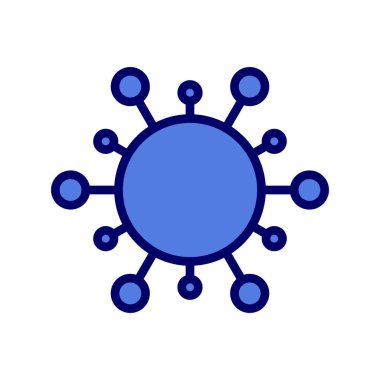 Covid simgesi, vektör illüstrasyonu