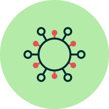 Covid simgesi, vektör illüstrasyonu