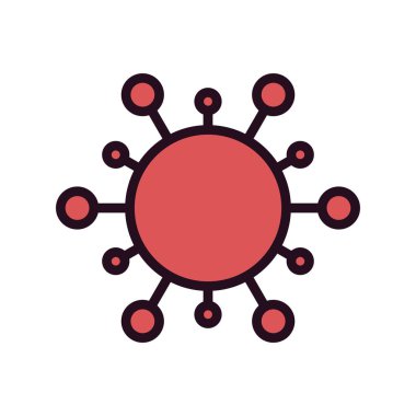 Covid simgesi, vektör illüstrasyonu