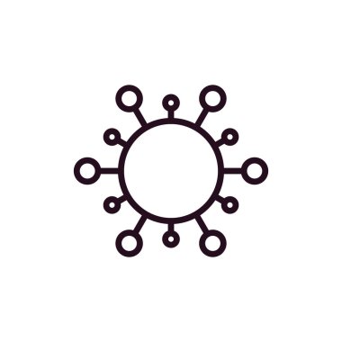 Covid simgesi, vektör illüstrasyonu