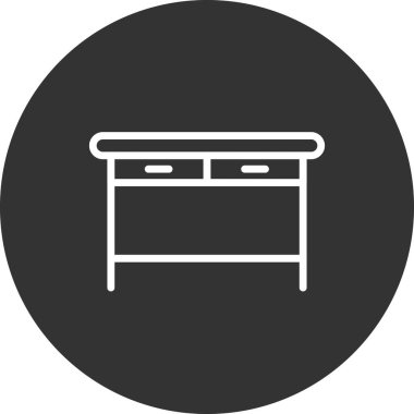 Web ve mobil uygulama tasarımınız için masa simgesi vektörü