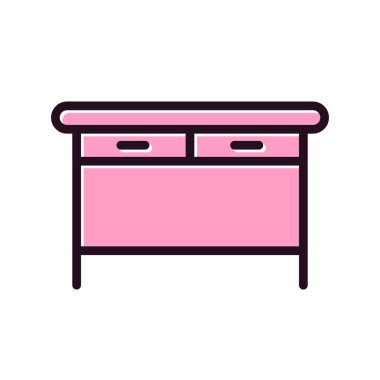 Web ve mobil uygulama tasarımınız için masa simgesi vektörü