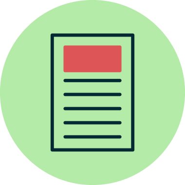 Belge. Web simgesi basit tasarım