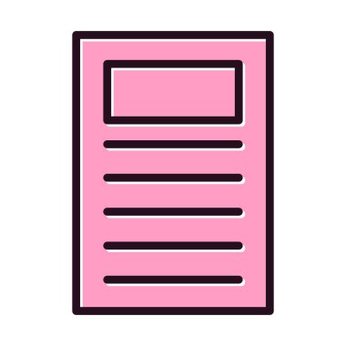 Belge. Web simgesi basit tasarım