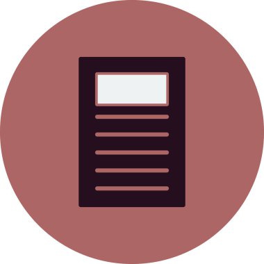 Belge. Web simgesi basit tasarım