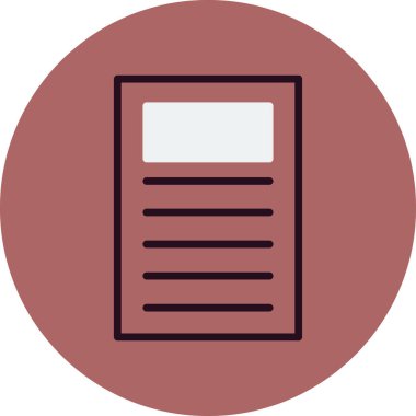 Belge. Web simgesi basit tasarım