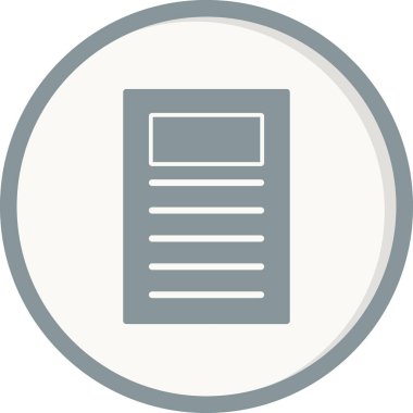 Belge. Web simgesi basit tasarım