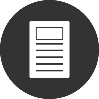 Belge. Web simgesi basit tasarım