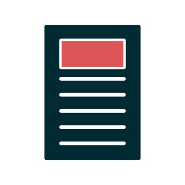 Belge. Web simgesi basit tasarım