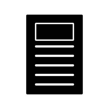 Belge. Web simgesi basit tasarım