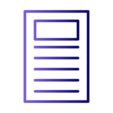 Belge. Web simgesi basit tasarım