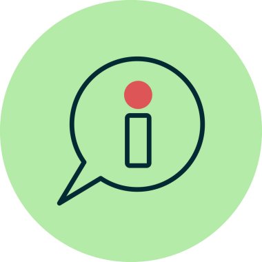 Bilgi. Web simgesi vektör illüstrasyonu