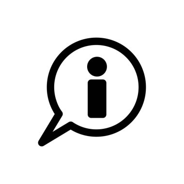 Bilgi. Web simgesi vektör illüstrasyonu