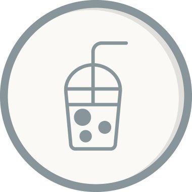 Saman simgesi, vektör illüstrasyonlu milkshake