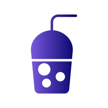 Saman simgesi, vektör illüstrasyonlu milkshake