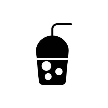 Saman simgesi, vektör illüstrasyonlu milkshake