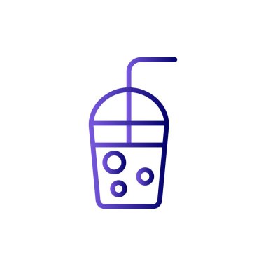 Saman simgesi, vektör illüstrasyonlu milkshake