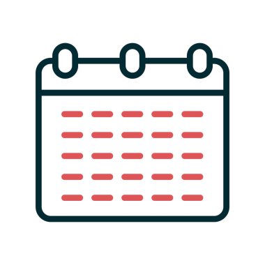 Takvim simgesi, vektör illüstrasyon tasarımı