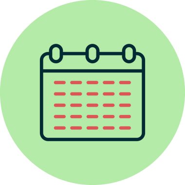 Takvim simgesi, vektör illüstrasyon tasarımı