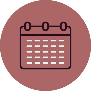 Takvim simgesi, vektör illüstrasyon tasarımı