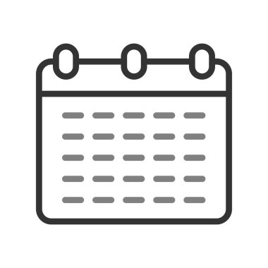 Takvim simgesi, vektör illüstrasyon tasarımı