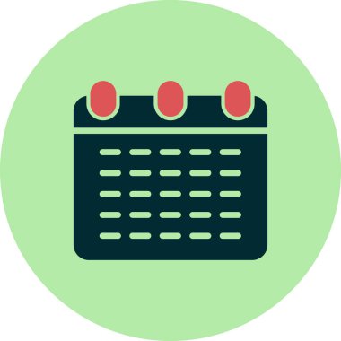 Takvim simgesi, vektör illüstrasyon tasarımı