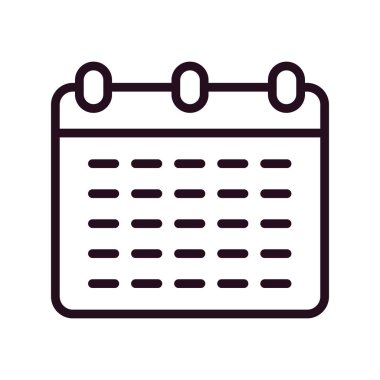 Takvim web simgesi, ajanda illüstrasyonu 