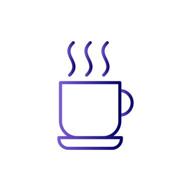 Çay fincanı simgesi, basit vektör çizimi
