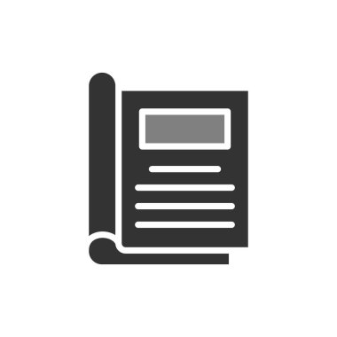 Kişisel ve ticari kullanım için gazete illüstrasyon simgesi