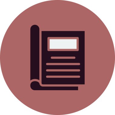 Kişisel ve ticari kullanım için gazete illüstrasyon simgesi