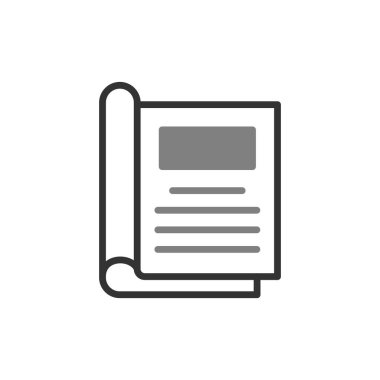 Kişisel ve ticari kullanım için gazete illüstrasyon simgesi