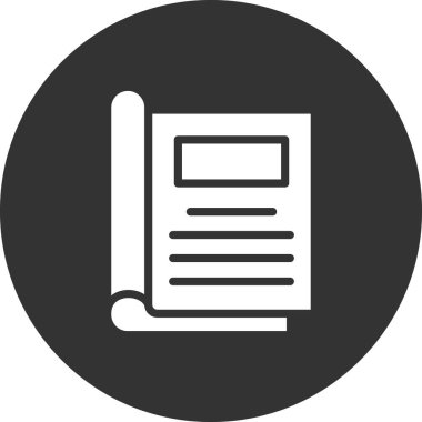 Kişisel ve ticari kullanım için gazete illüstrasyon simgesi