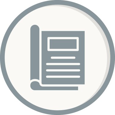 Kişisel ve ticari kullanım için gazete illüstrasyon simgesi