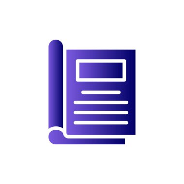 Kişisel ve ticari kullanım için gazete illüstrasyon simgesi