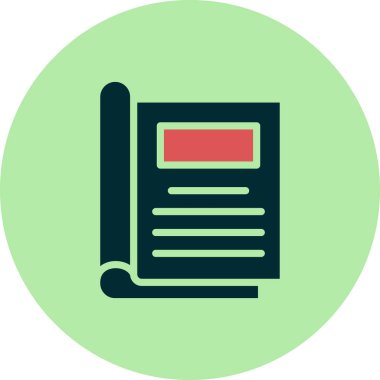 Kişisel ve ticari kullanım için gazete illüstrasyon simgesi