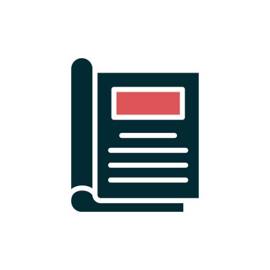 Kişisel ve ticari kullanım için gazete illüstrasyon simgesi