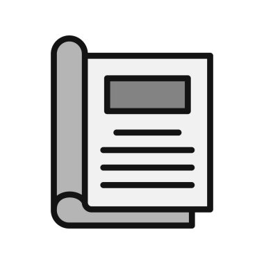 Kişisel ve ticari kullanım için gazete illüstrasyon simgesi