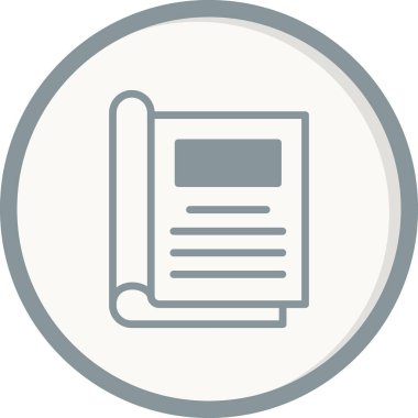 Kişisel ve ticari kullanım için gazete illüstrasyon simgesi