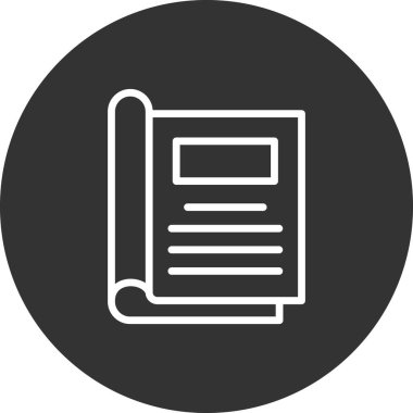 Kişisel ve ticari kullanım için gazete illüstrasyon simgesi